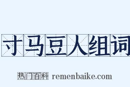 寸马豆人组词是什么意思的图片